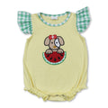 Flutter sleeves dog watermelon baby girls summer romper