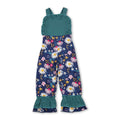 Sleeveless floral baby girls jumpsuit