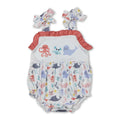 Straps crab octopus baby girls summer romper