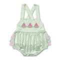 Flutter sleeves watermelon baby girls summer romper