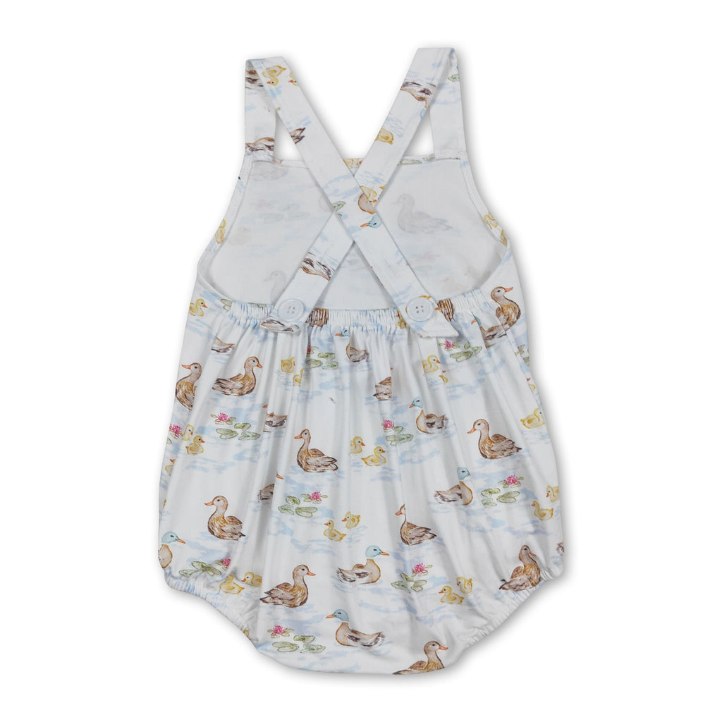 Straps duck print baby boy summer romper