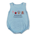 Light blue sleeveless ferris wheel baby boy summer romper