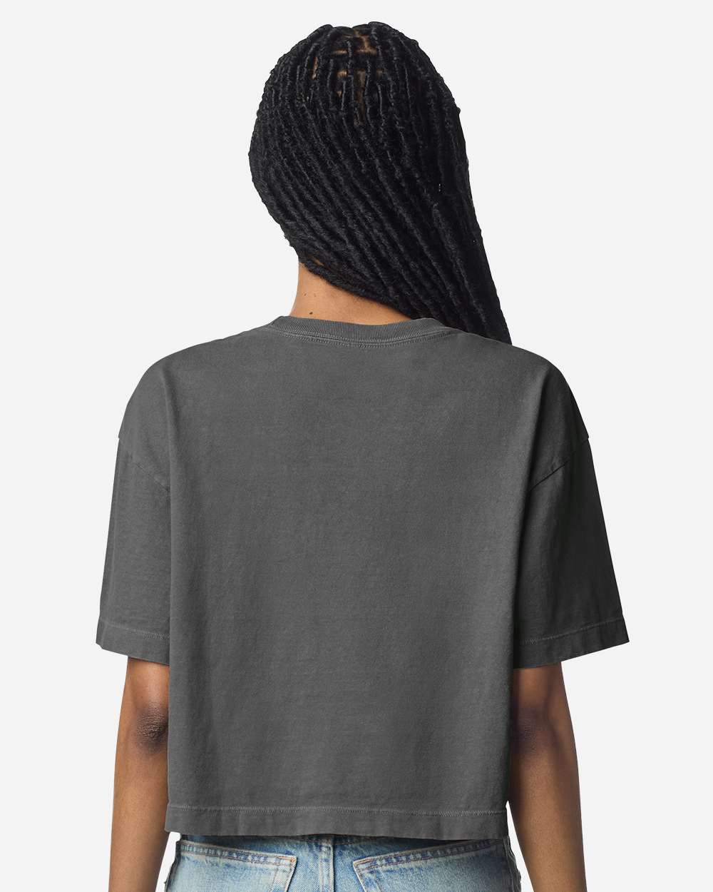 Women's Garment-Dyed Heavyweight Cropped Tee | AA 1302GD: Faded Powder Pink / M
