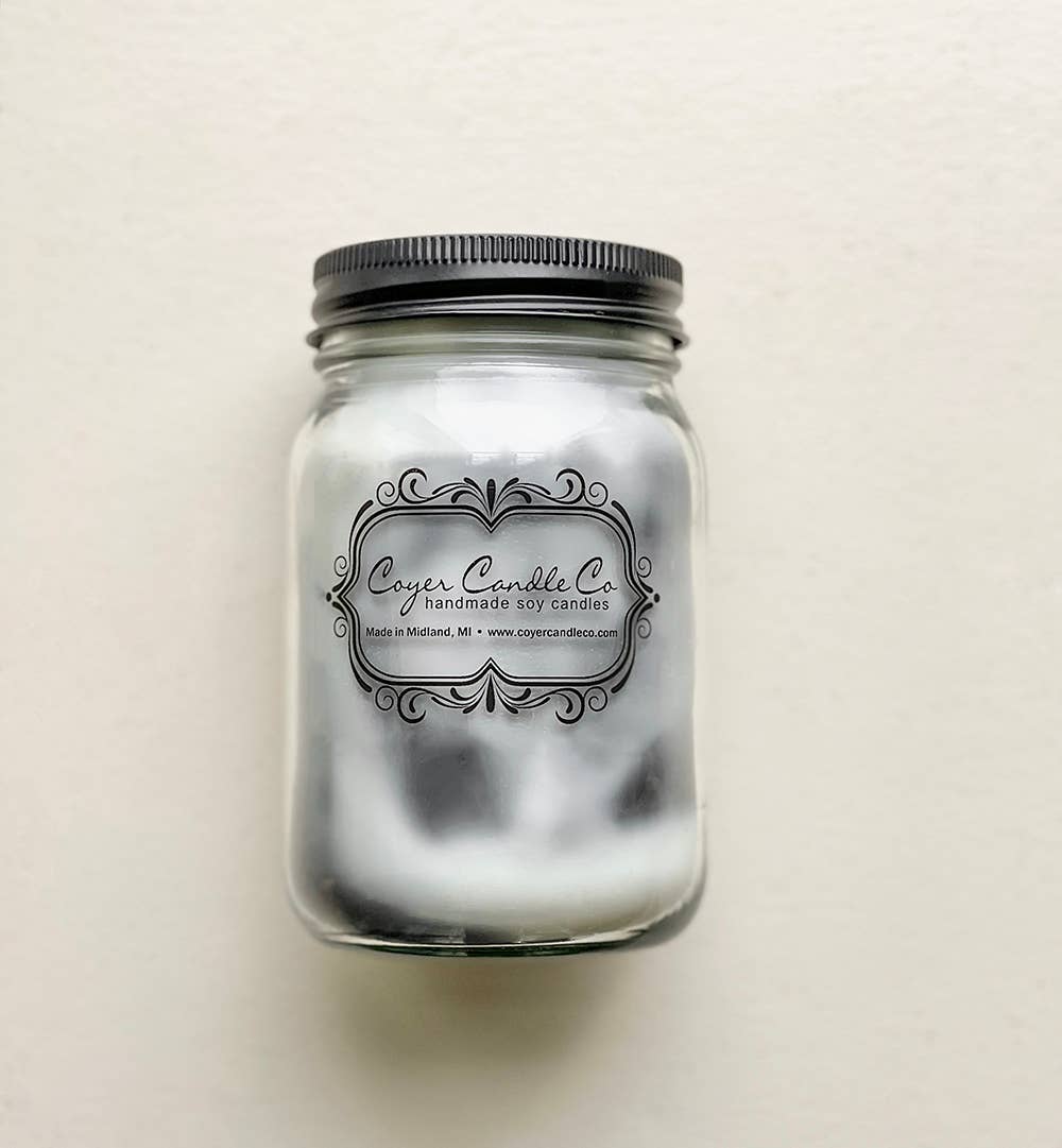 16 oz. Pint Mason Jar Candles - Summer Collection: Add barcode to warning label / Strawberries + Cupcakes