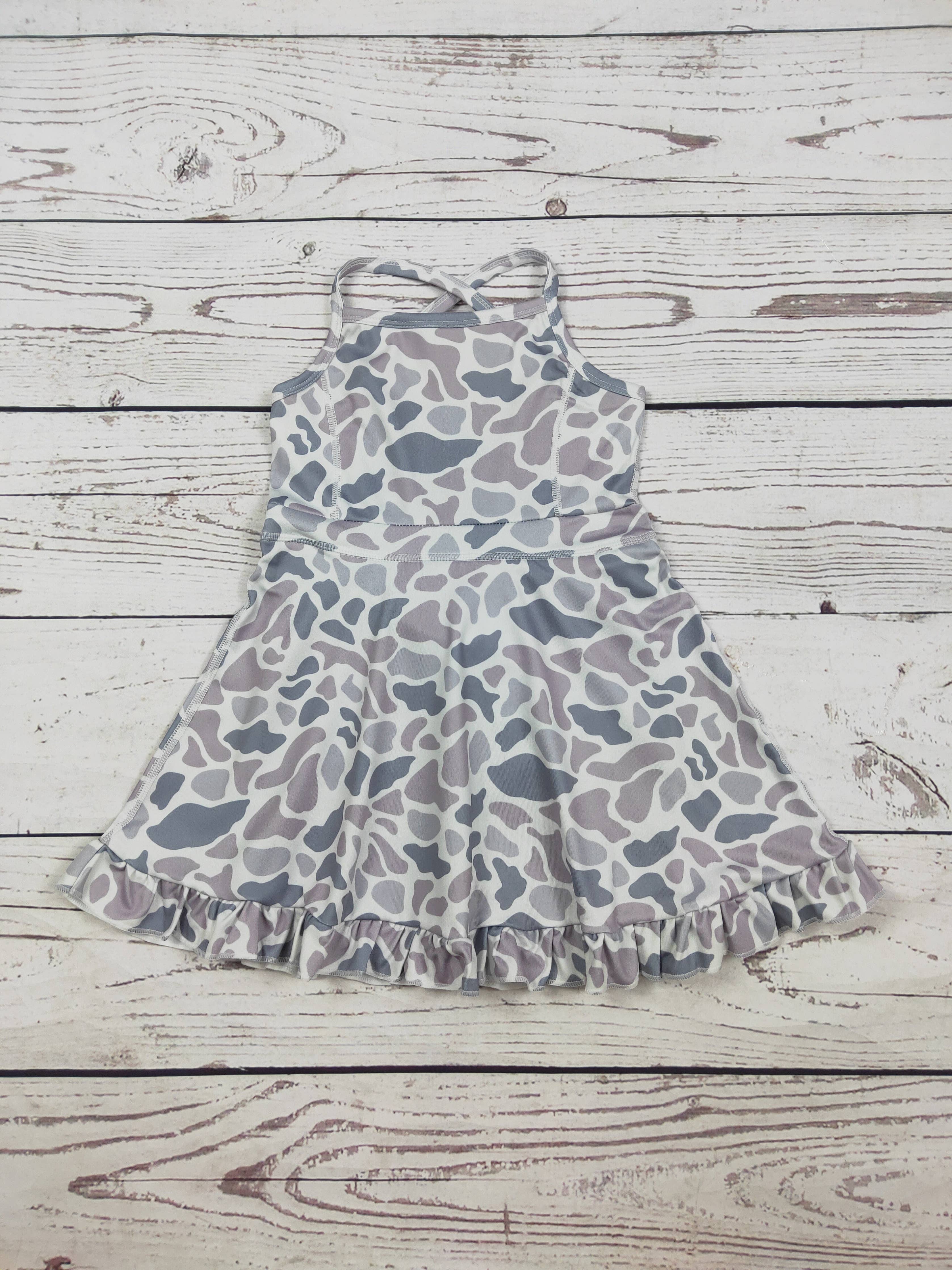 Baby Girls Camouflage Printed Athletic Dresses: 6-12M