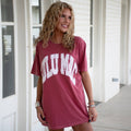 LM-PD-1001 Polka Dot Adult Crimson Comfort Colors Tee: Crimson / Medium