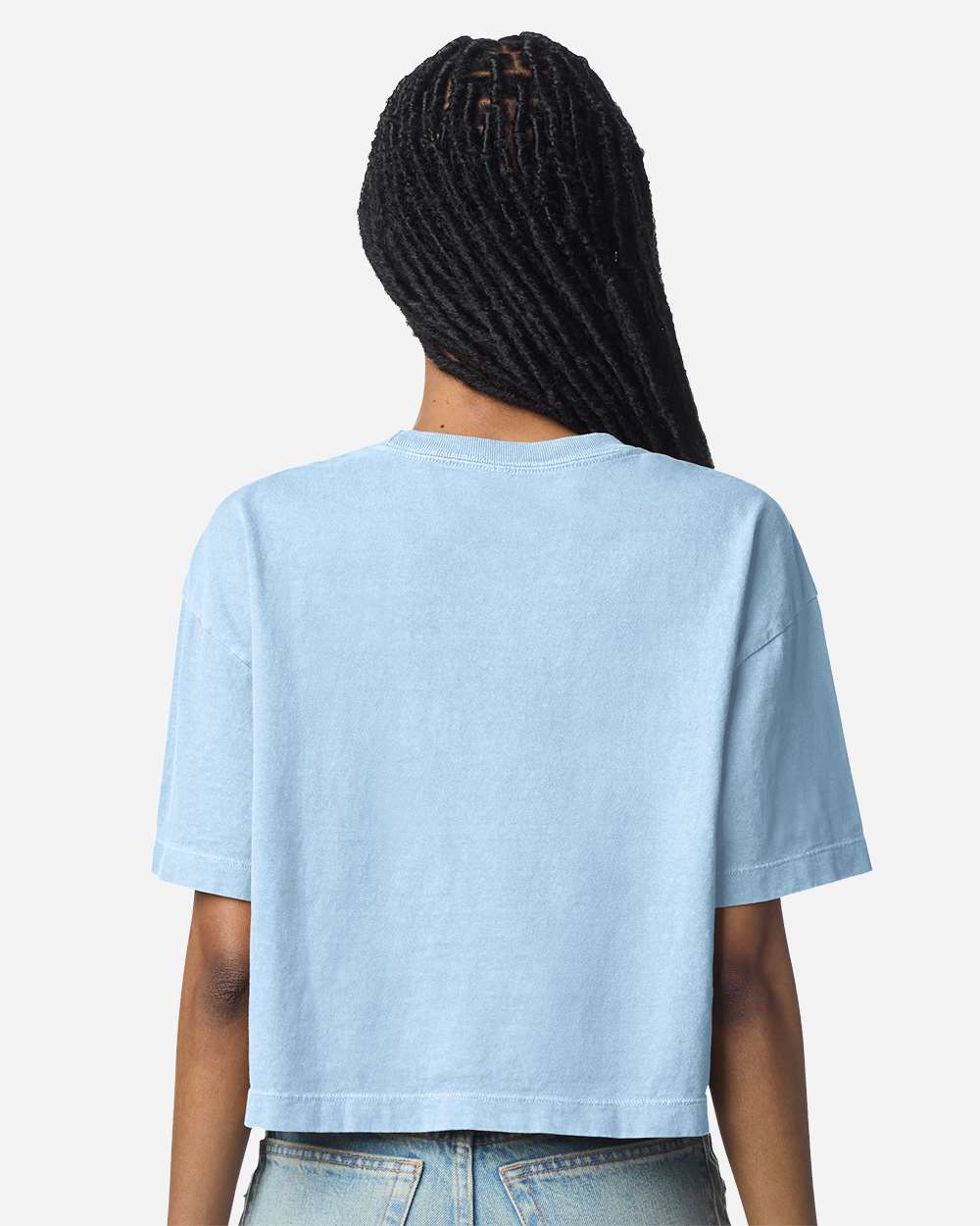 Women's Garment-Dyed Heavyweight Cropped Tee | AA 1302GD: Faded Powder Pink / M