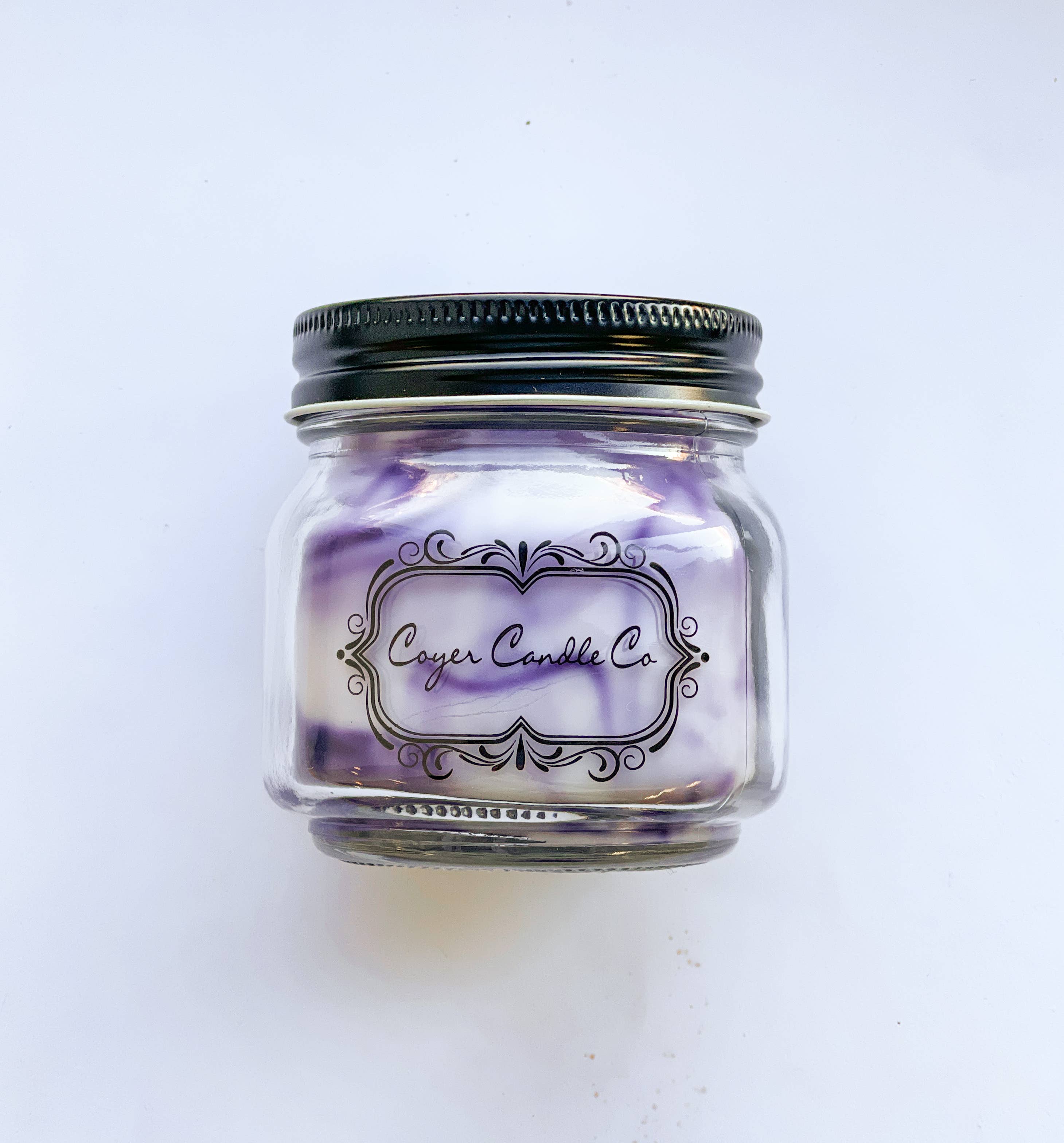 8 oz. Mason Jar Candles - Summer Collection: Need barcode added to warning label / Beach Day