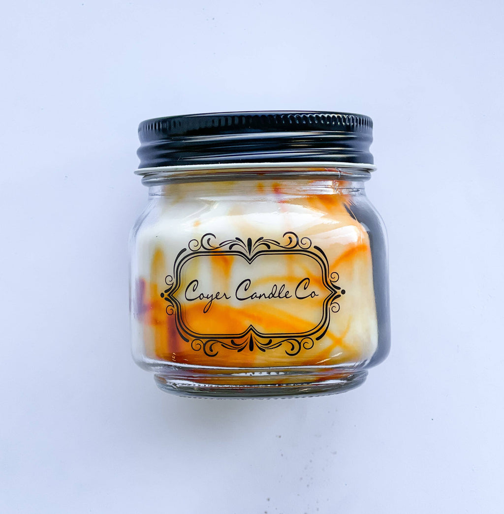 8 oz. Mason Jar Candles - Summer Collection: Need barcode added to warning label / Beach Day