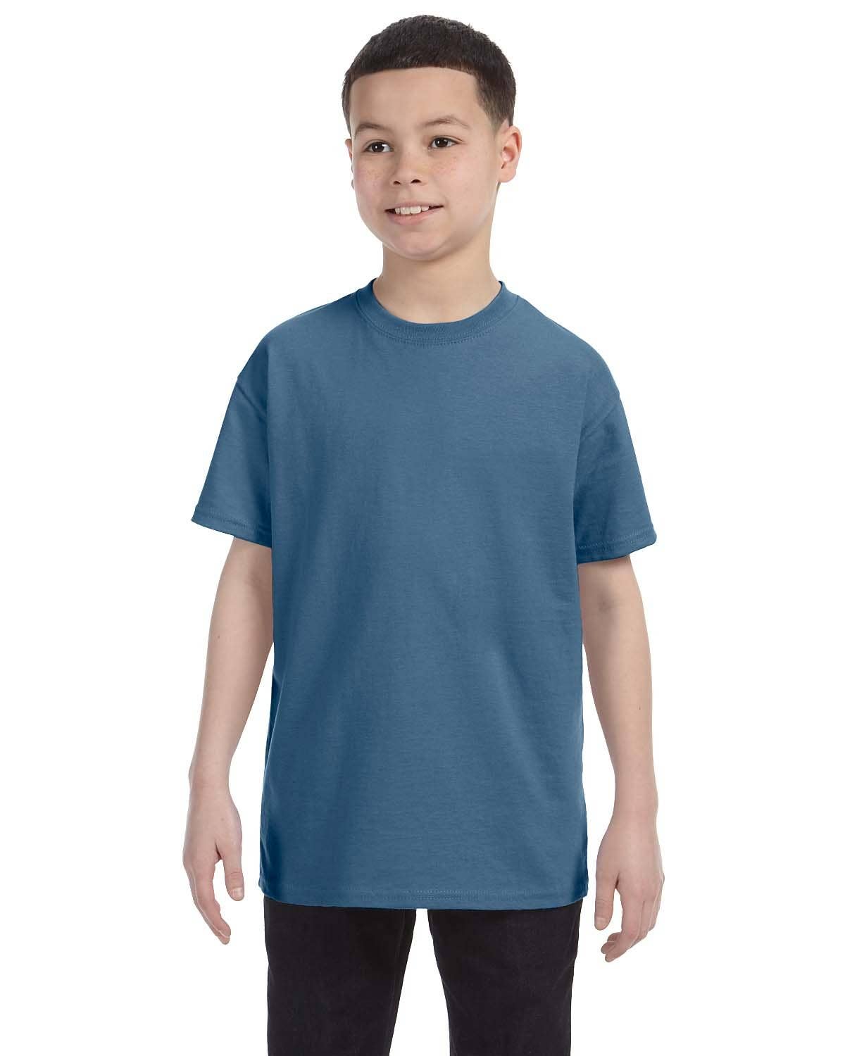 Gildan Youth Heavy Cotton Blank T-Shirt | Kids T Shirt 5000B: LIGHT PINK / XS